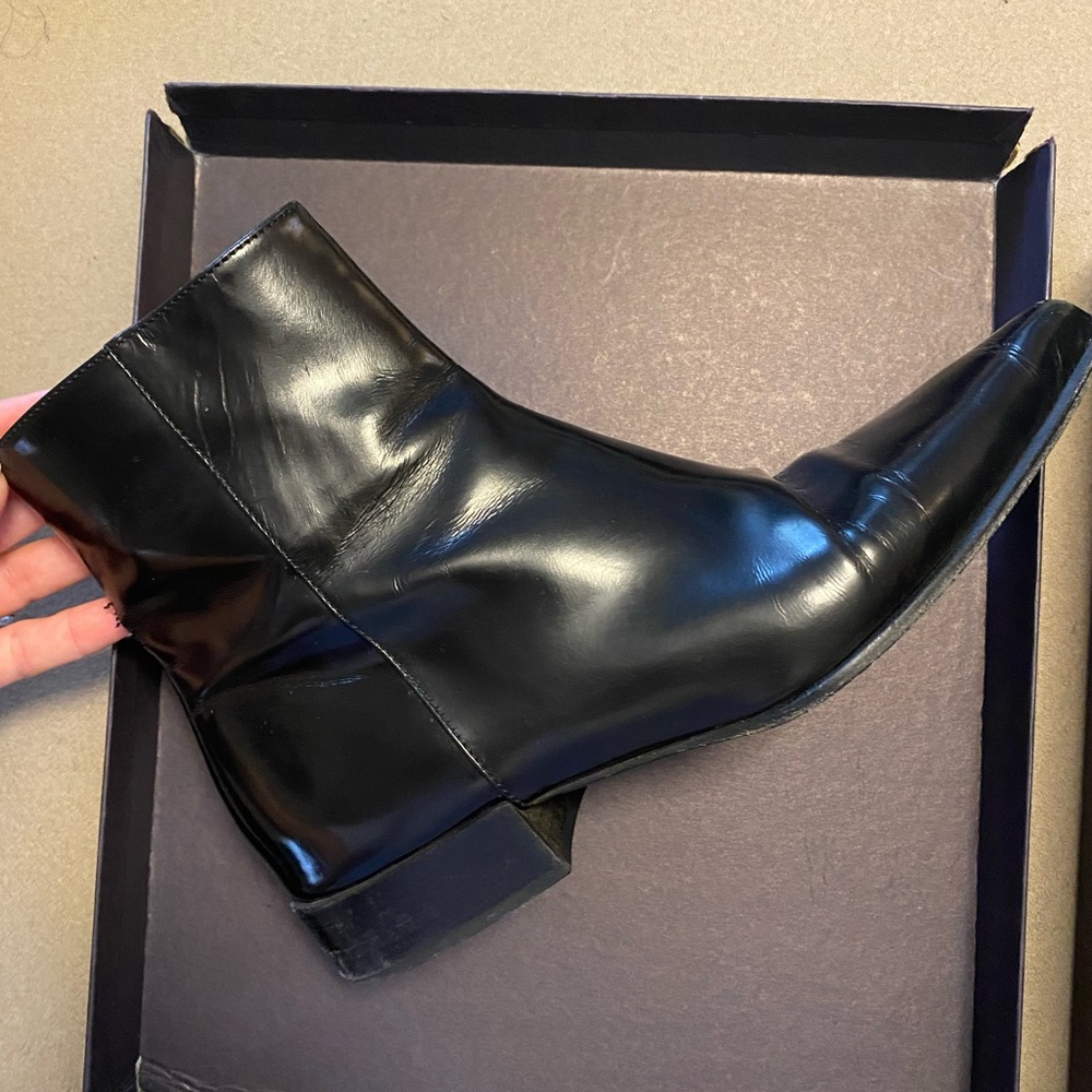 PRADA Calzature Donna in Pelle LEATHER Black Boots (37)